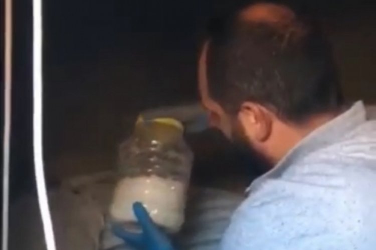 Yağ bidonunun i&ccedil;inden uyuşturucu &ccedil;ıktı