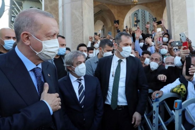 Cumhurbaşkanı Erdoğan, Taksim Camii'nde cemaate seslendi