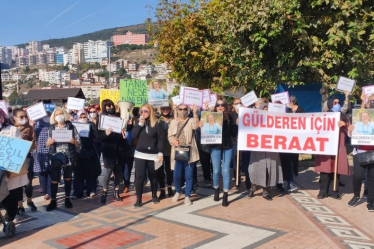 Bursa Gemlik'te kadınlar G&uuml;lderen Yeşildağ i&ccedil;in y&uuml;r&uuml;d&uuml;