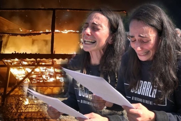 Basın a&ccedil;ıklaması &ouml;ncesi evi yandı, g&ouml;zyaşlarını tutamadı