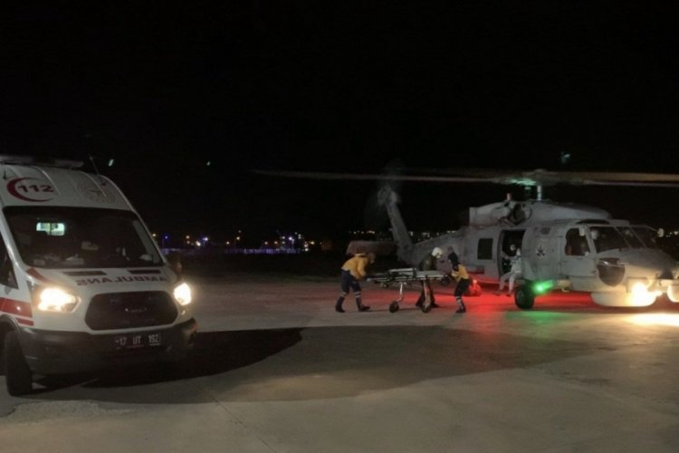 Deniz Kuvvetleri Komutanlığı helikopteri Öznur için havalandı