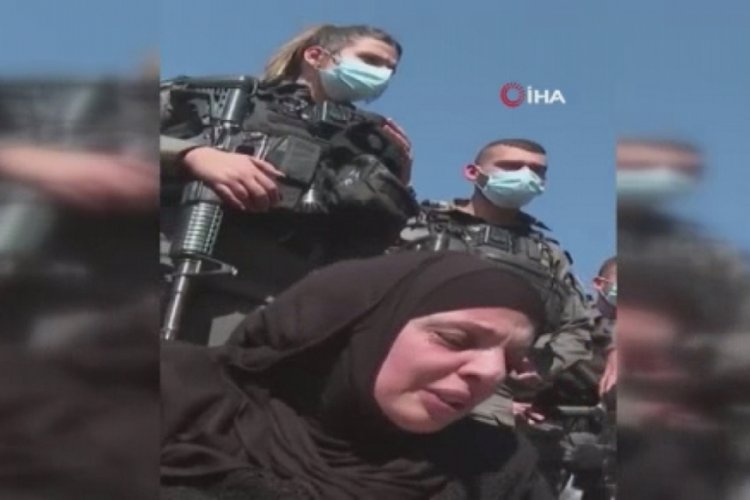 İsrail g&uuml;&ccedil;leri Yusufiye Mezarlığındaki yıkımda 2 Filistinliyi g&ouml;zaltına aldı