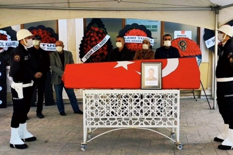Kazada &ouml;len polis memuru, toprağa verildi