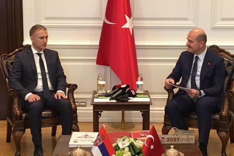 Bakan Soylu, Sırbistan Başbakan Yardımcısı Stefanovi&ccedil; ile g&ouml;r&uuml;şt&uuml;