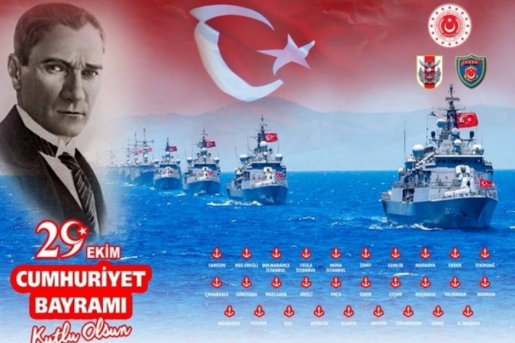 Deniz Kuvvetleri'nin 29 gemisinden ikisi 29 Ekim'de Bursa'da olacak
