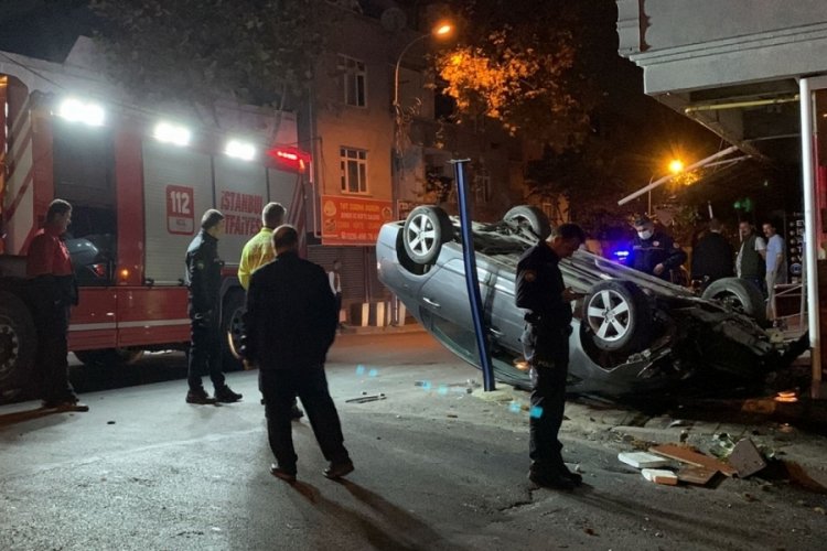 Tartıştığı vatandaşların &uuml;zerine aracı s&uuml;rd&uuml;! Takla atınca bırakıp ka&ccedil;tı