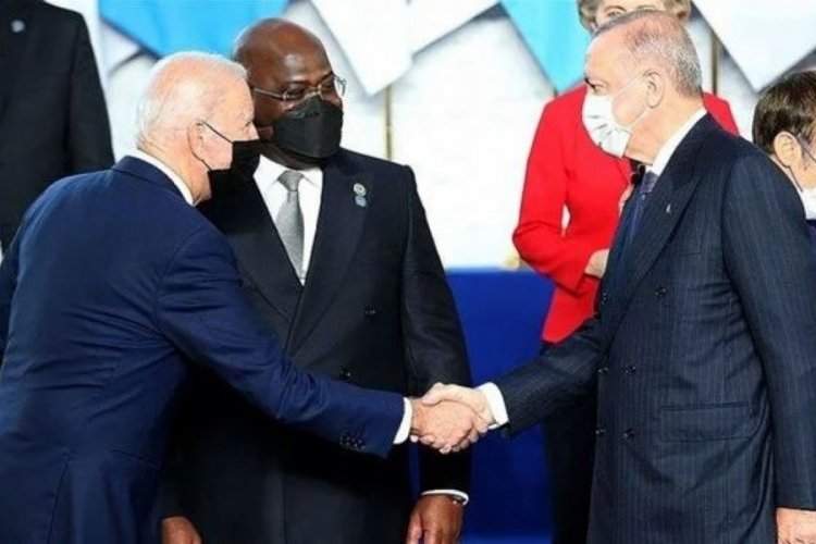 Cumhurbaşkanı Erdoğan ile Biden'ın g&ouml;r&uuml;şmesi başladı
