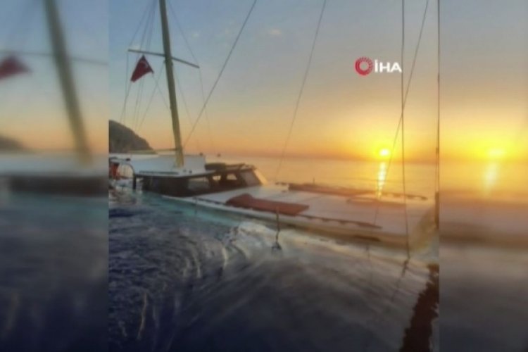 Mersin Silifke a&ccedil;ıklarında gezi teknesi battı