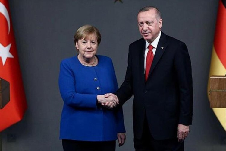 Cumhurbaşkanı Erdoğan,  Angela Merkel'i kabul etti