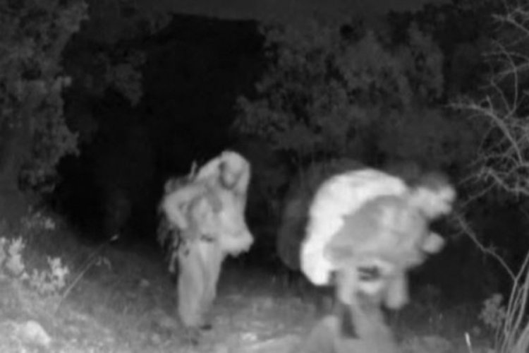 Ter&ouml;ristler fotokapana b&ouml;yle yakalandı