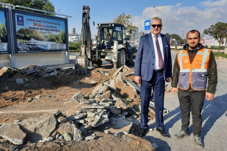 Bursa Karacabey'de terminal kavşağı yeni haliyle kente yakışacak