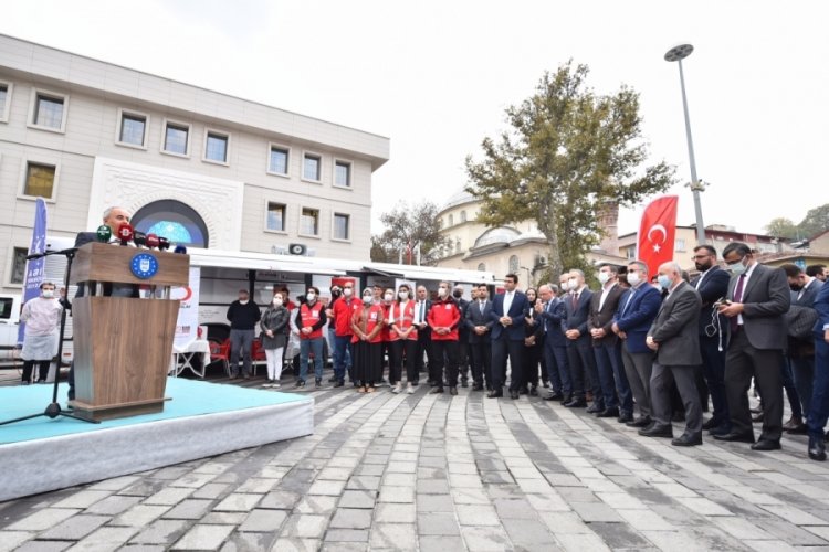 Bursa B&uuml;y&uuml;kşehir Belediyesinden Kızılay'a anlamlı bağış