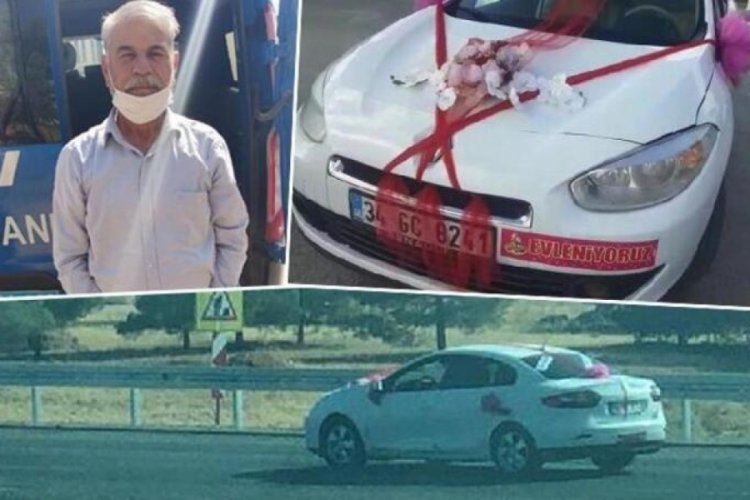 Cinayetten aranan şahıs, gelin arabasında yakalandı