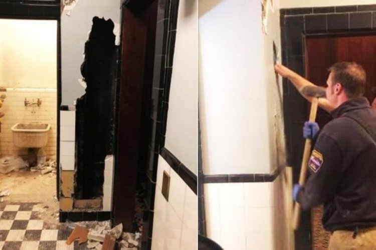 Duvarın arkasında &ccedil;ırıl&ccedil;ıplak bulundu! Oraya nasıl girdiği...