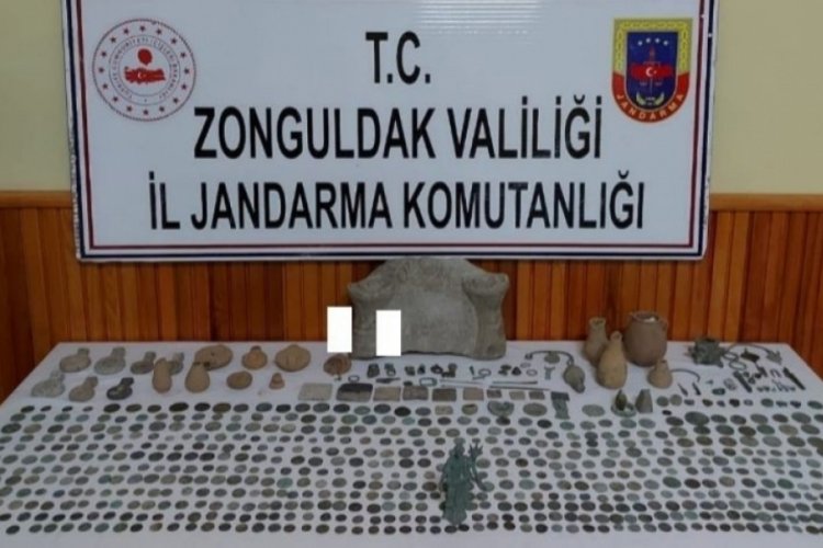 Zonguldak'ta Roma d&ouml;nemine ait tarihi eser yakalandı