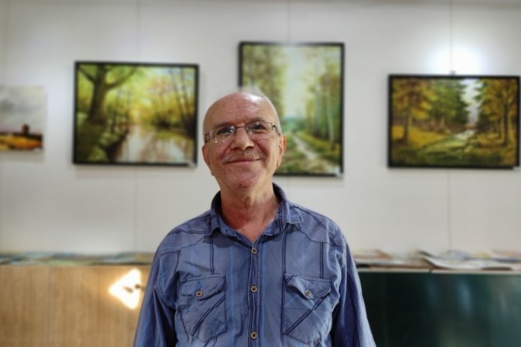 Bursa'da ge&ccedil;imini 45 yıldır resim yaparak sağlıyor