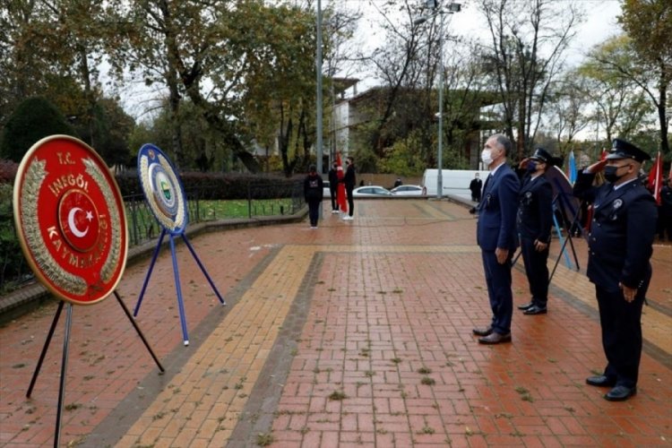 Atat&uuml;rk 83. &ouml;l&uuml;m yıld&ouml;n&uuml;m&uuml;nde Bursa İneg&ouml;l'de anıldı