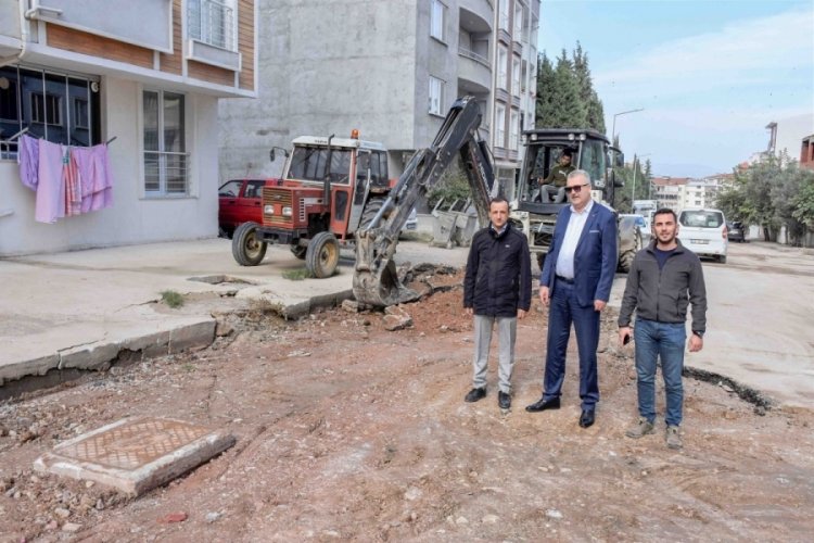 Bursa Karacabey'de altyapı &ccedil;alışmaları tam gaz devam ediyor