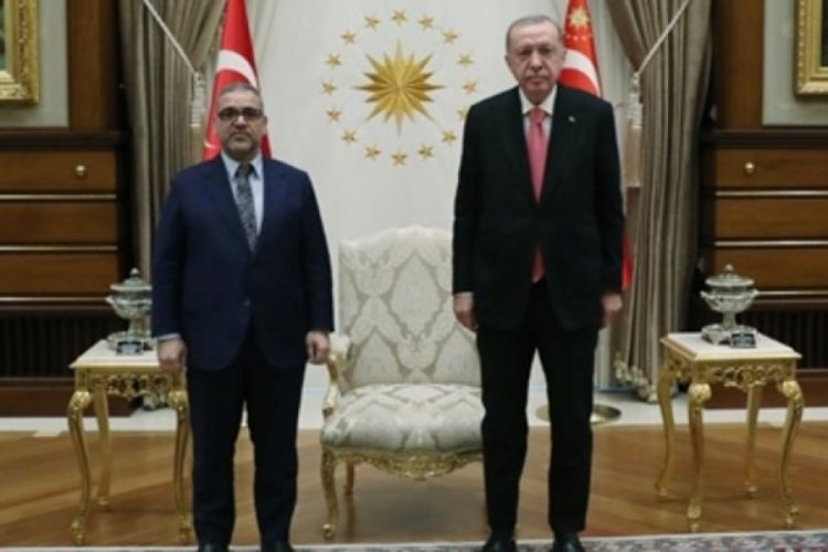 Cumhurbaşkanı Erdoğan, Libya Y&uuml;ksek Devlet Konseyi Başkanı Meşri ile g&ouml;r&uuml;şt&uuml;