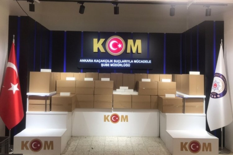 Ankara'da 4 milyon makaron ve kozmetik &uuml;r&uuml;n ele ge&ccedil;irildi