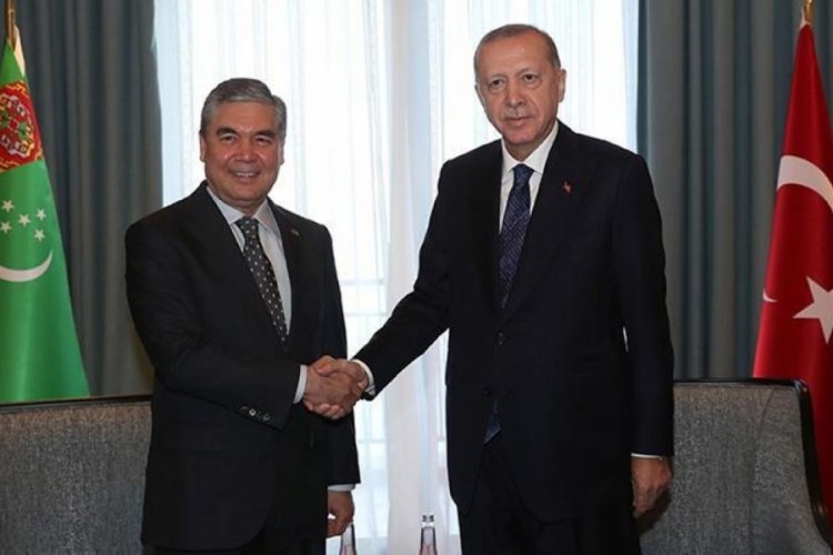 Cumhurbaşkanı Erdoğan, T&uuml;rkmenistan Devlet Başkanı ile baş başa g&ouml;r&uuml;şt&uuml;