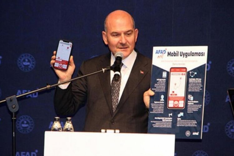İ&ccedil;işleri Bakanı Soylu AFAD'ın mobil uygulamasını tanıttı