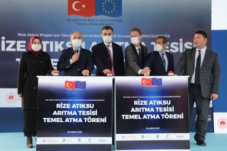 Rize'de Atık Su Arıtma Tesisinin temeli atıldı