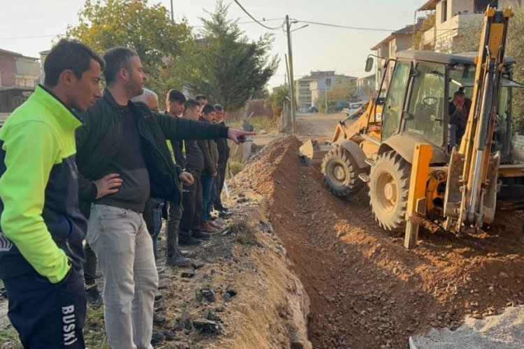 Bursa İznik'te alt yapı &ccedil;alışması sırasında tarihi esere rastlandı