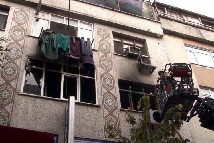 Yabancı uyruklu şahısların evinde yangın &ccedil;ıktı