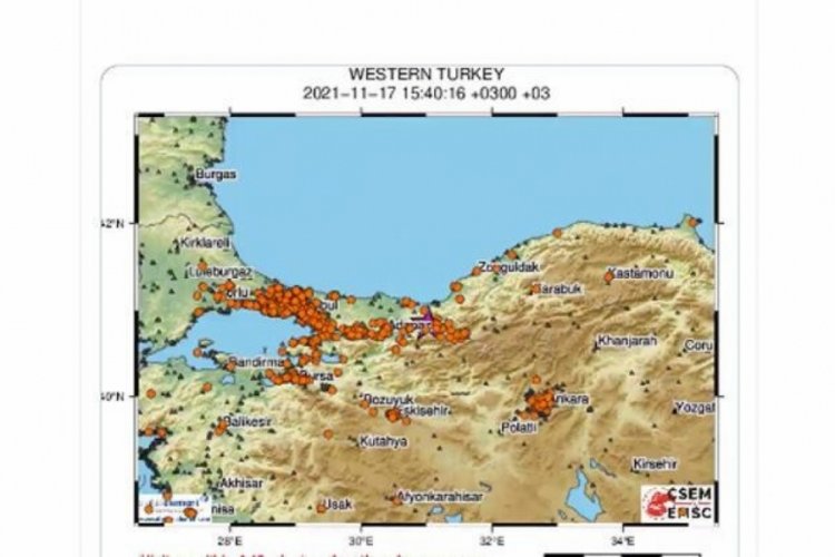 Bu harita depremden 5 dakika sonra ortaya &ccedil;ıktı!