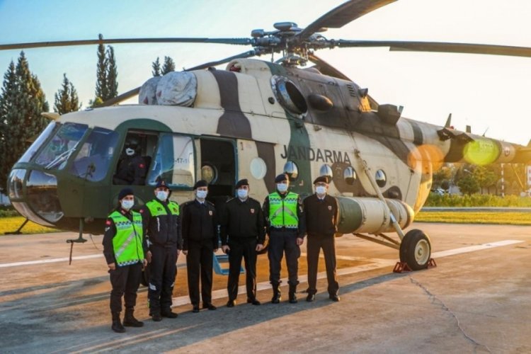 Bursa'da jandarmadan drone destekli trafik denetimi