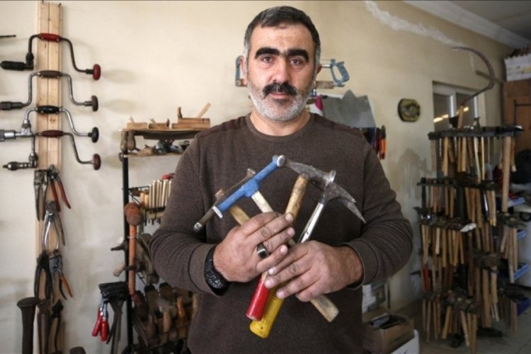 Biriktirdiği marangoz aletlerini koleksiyona &ccedil;evirdi