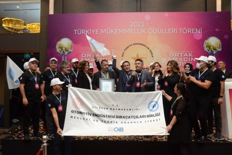 Bursa'da OİB MTAL'e T&uuml;rkiye M&uuml;kemmellik &Ouml;d&uuml;l&uuml;