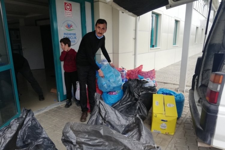 Gaziden engellilere mavi kapak desteği