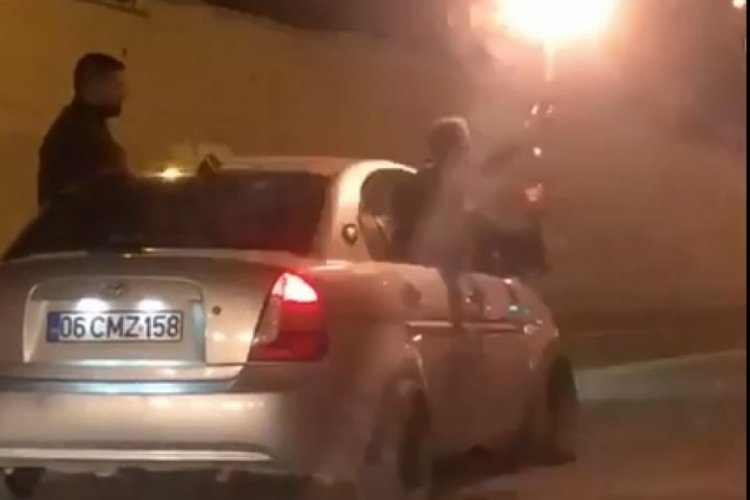 Ankara'da d&uuml;ğ&uuml;n konvoyunda pompalı ile ateş a&ccedil;an şahıslara g&ouml;zaltı