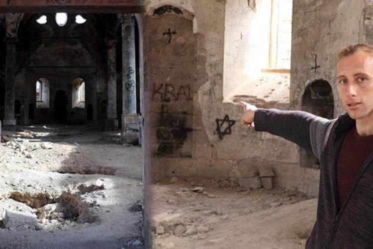 Defineciler, 19'uncu y&uuml;zyıldan kalma kiliseyi tahrip etti