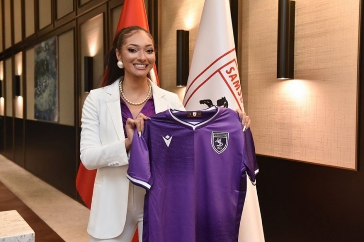 Samsunspor'dan kadına şiddetle m&uuml;cadeleye "Mor Formalı" destek
