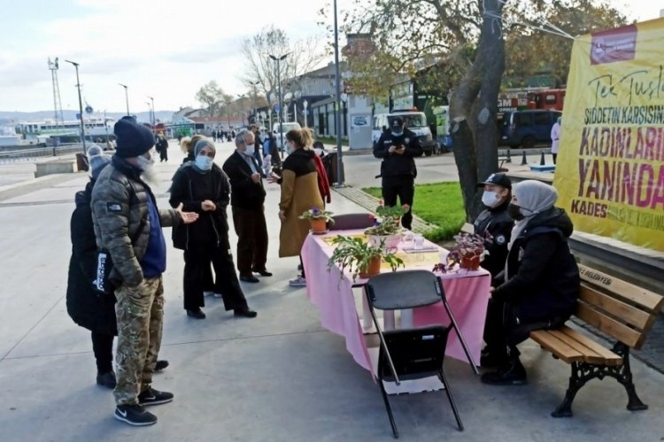 Bursa'da&nbsp;Mudanya Emniyet M&uuml;d&uuml;rl&uuml;ğ&uuml;, kadınların yanında