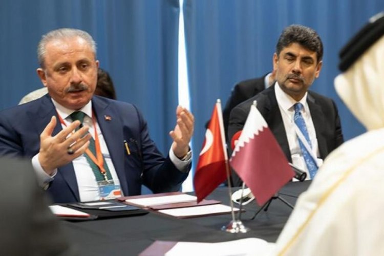 TBMM Başkanı Şentop Al-Ghanim ile birlikte