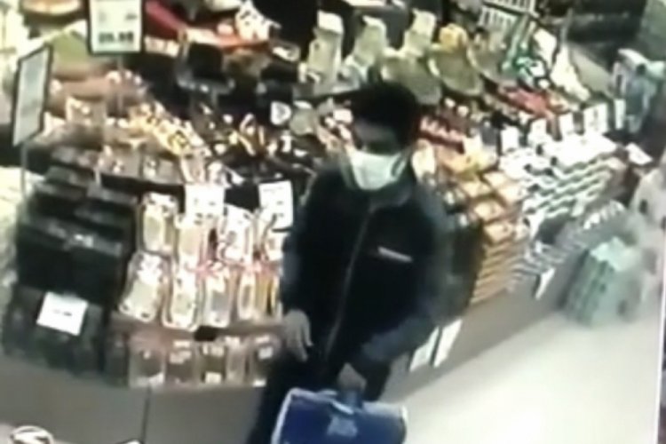 Karnı a&ccedil; olan hırsız marketten kavurma &ccedil;aldı