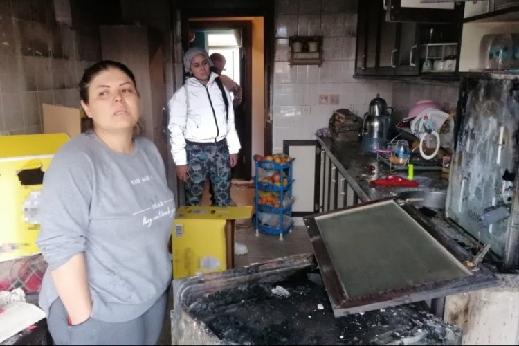 Yangın esnasında evde kimsenin olmaması b&uuml;y&uuml;k faciayı &ouml;nledi