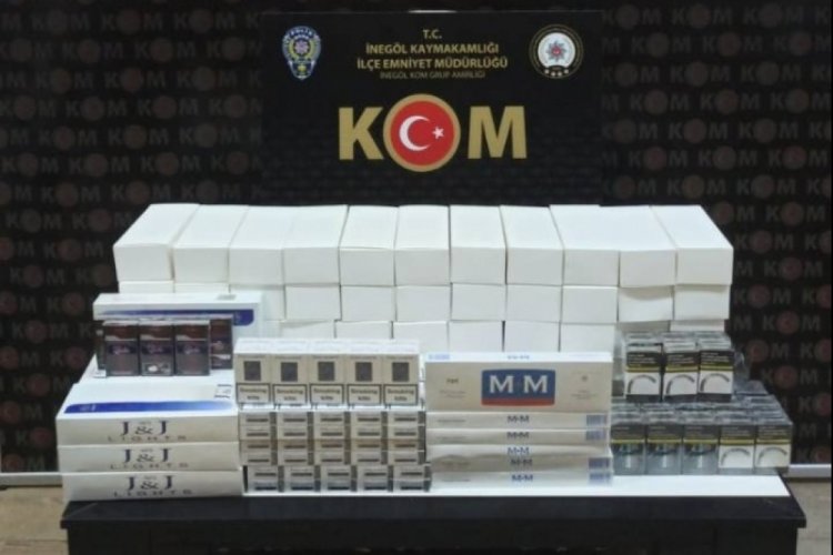 Bursa'da ka&ccedil;ak sigara operasyonu! 2 kişi g&ouml;zaltında