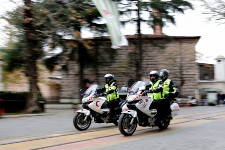 Bursa'da motosikletli 112 ekipleri hayat kurtarıyor