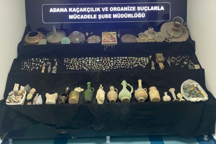 Adana'da paha bi&ccedil;ilemez tarihi eserler ele ge&ccedil;irildi