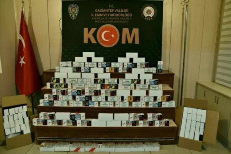 Gaziantep'te 50 bine yakın makaron ele ge&ccedil;irildi