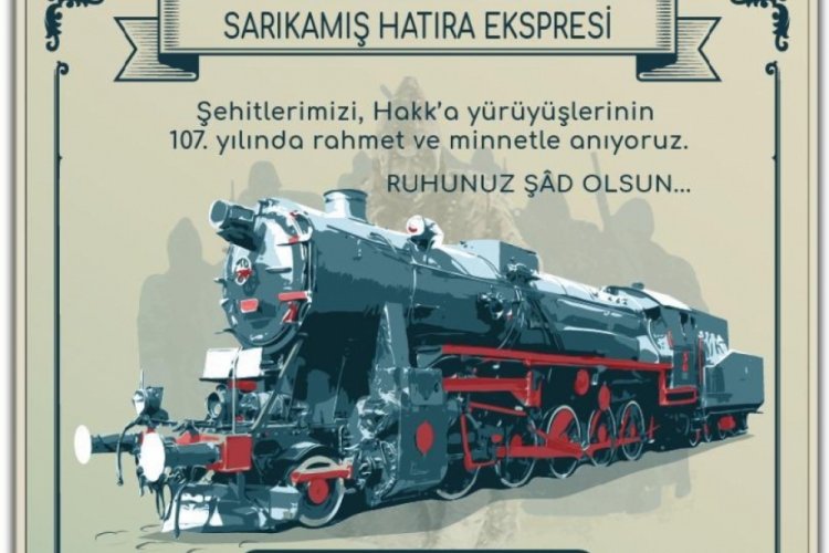Sarıkamış kahramanları anısına sanal Sarıkamış Hatıra Ekspresi