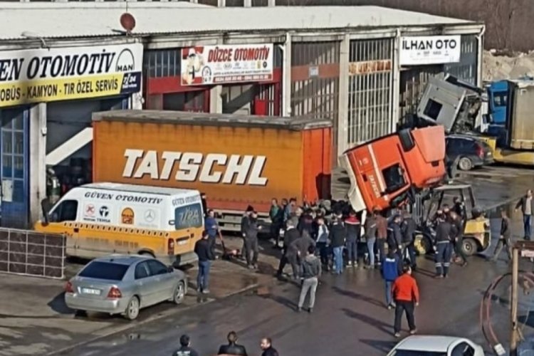 H&uuml;seyin, tamir ettiği TIR'ın dorsesinin altında can verdi