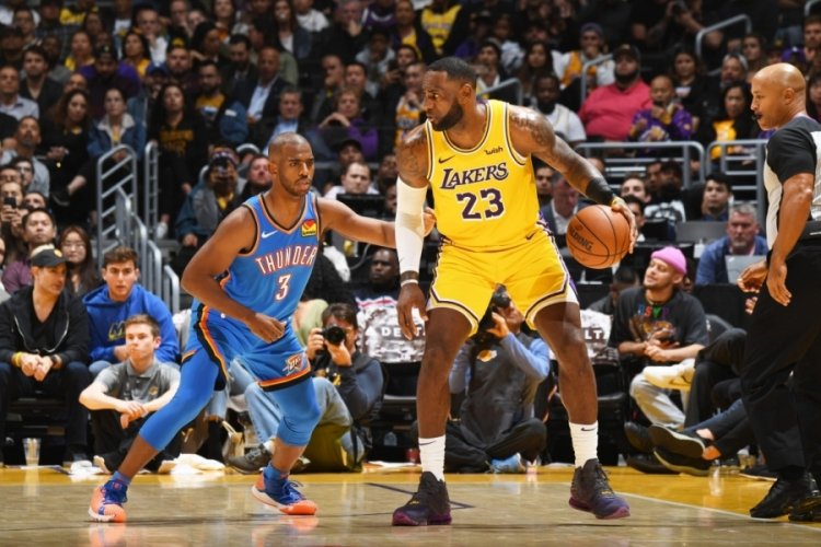Los Angeles Lakers, Oklahoma City Thunder'ı mağlup etti