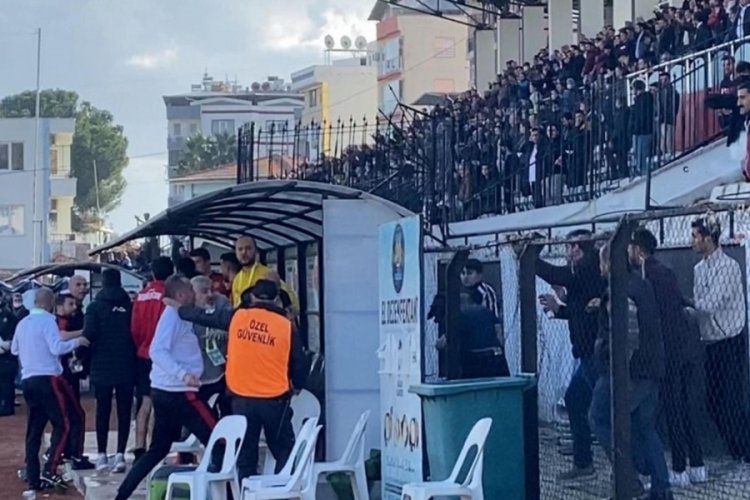 Aydın Nazilli'de ma&ccedil; bitti saha karıştı