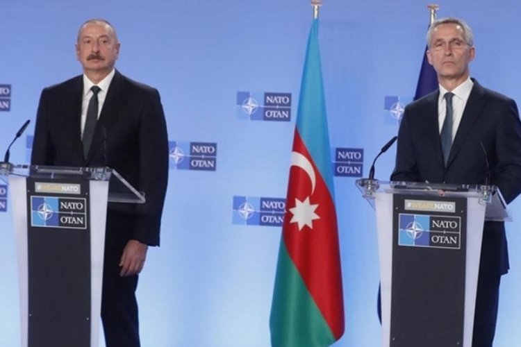 Aliyev ve Stoltenberg ortak basın toplantısı d&uuml;zenledi